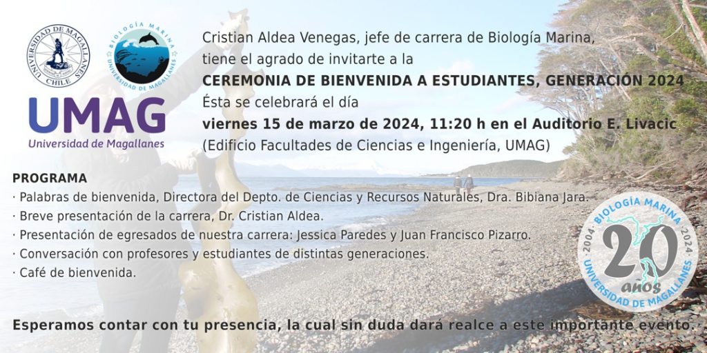 Bienvenida a estudiantes de la generación 2024 – Biología Marina