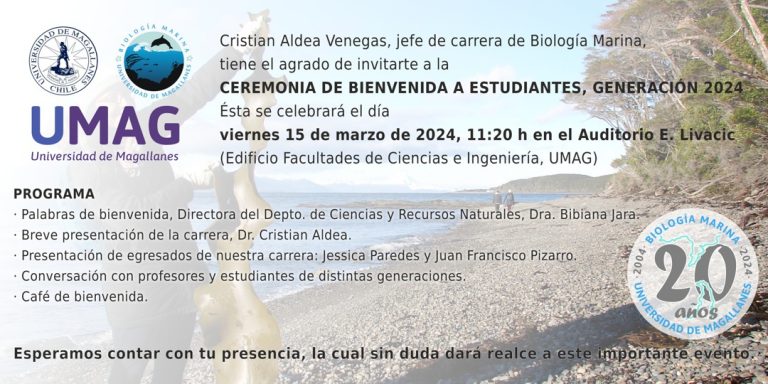 Bienvenida a estudiantes de la generación 2024 – Biología Marina